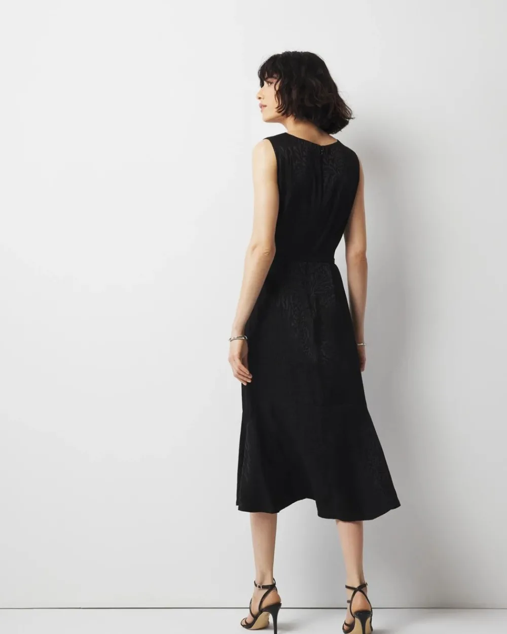 Animal-Print Jacquard Midi Dress*White House Black Market Discount