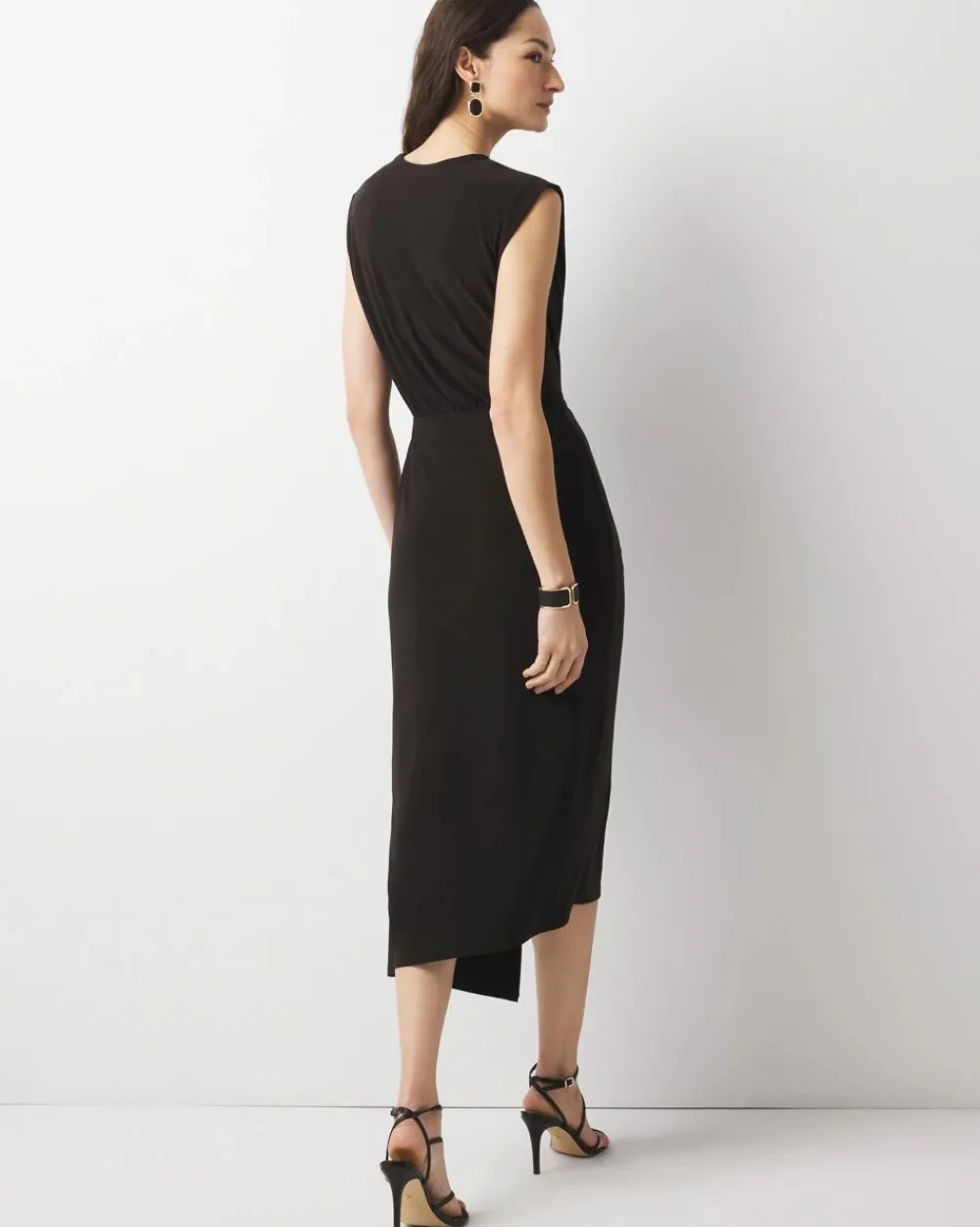 Asymmetric Draped Sheath Dress*White House Black Market Fashion