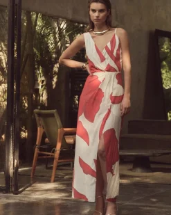 Asymmetric Floral Maxi Dress*White House Black Market Discount
