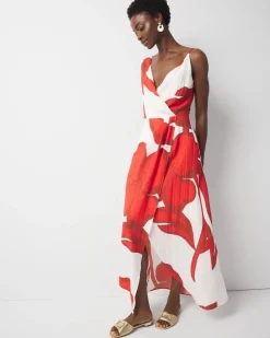 Asymmetric Floral Maxi Dress*White House Black Market Discount