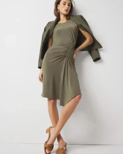 Asymmetric Ruched Mini Dress*White House Black Market Best