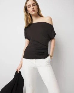 Asymmetric Ruched Top*White House Black Market Online