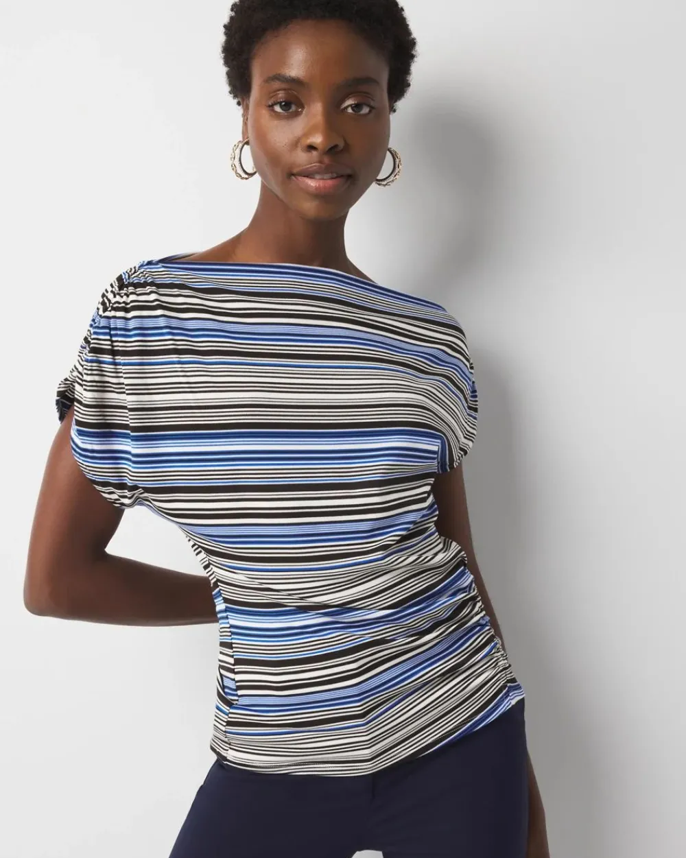 Asymmetric Ruched Top*White House Black Market Discount