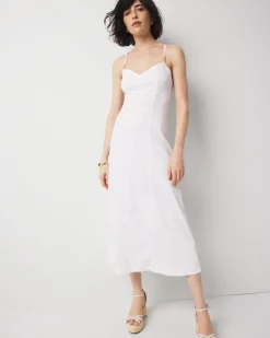 Bead Detail Denim Midi Dress*White House Black Market Best