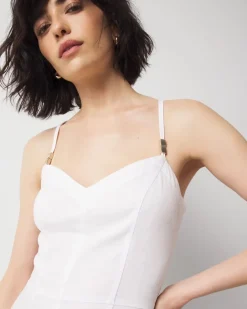 Bead Detail Denim Midi Dress*White House Black Market Best