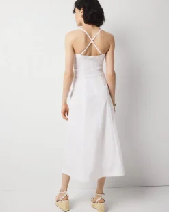 Bead Detail Denim Midi Dress*White House Black Market Best