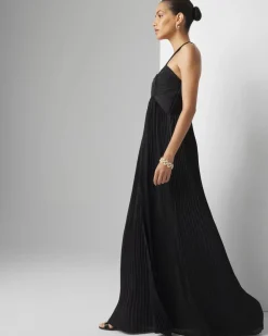 Beaded Halter Maxi Gown*White House Black Market Clearance