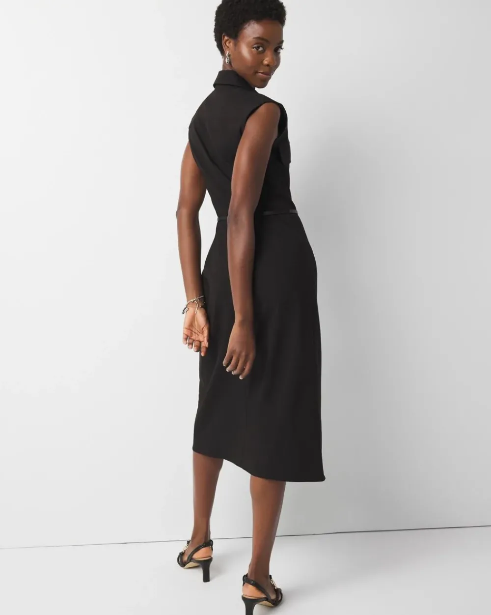 Belted Midi Shirt Dress*White House Black Market Sale