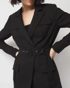 Belted Safari Jacket*White House Black Market Fashion