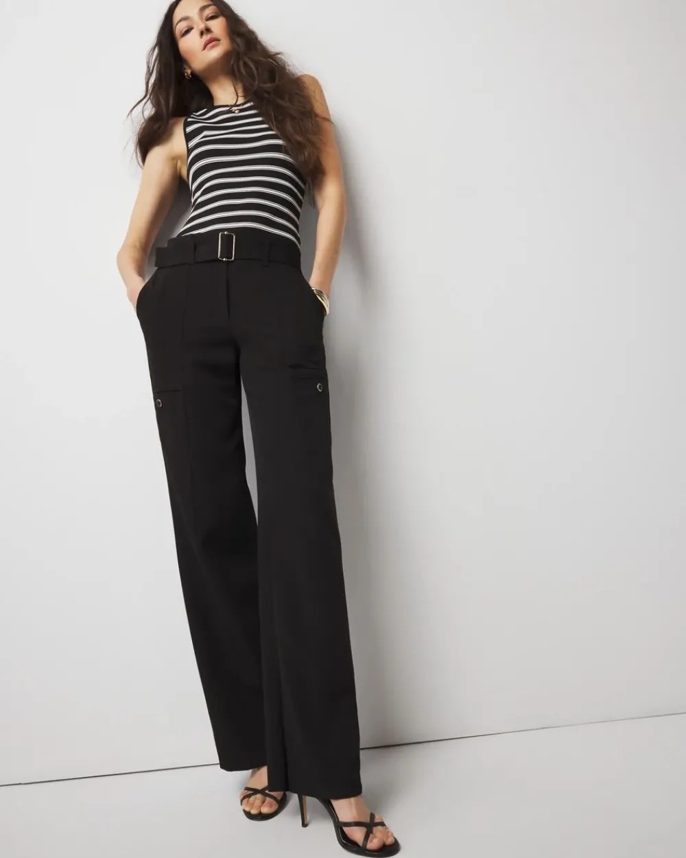 Belted Utility Wide Leg Pant*White House Black Market Fashion