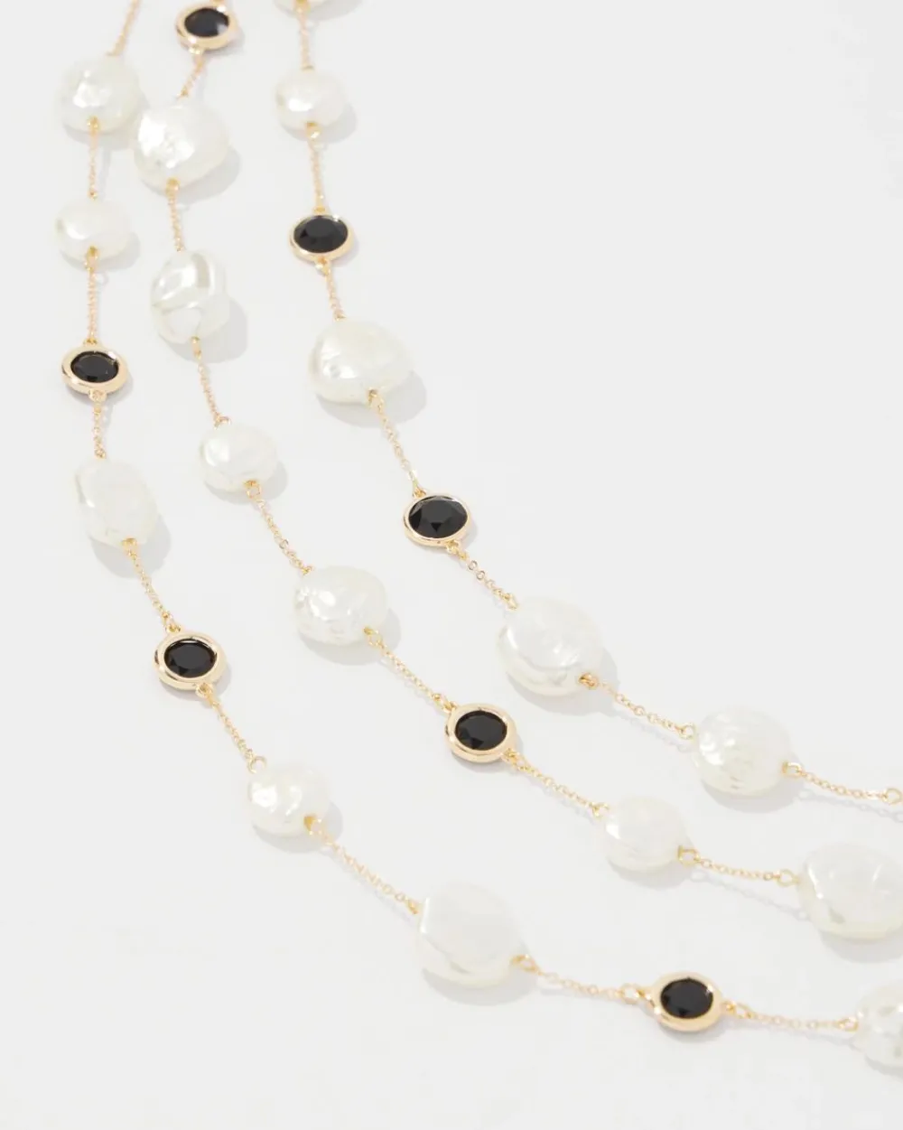 Black + White Multiple Strand Short Necklace*White House Black Market New
