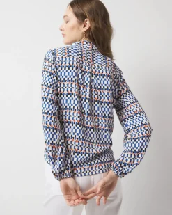 Blouson Tie-Waist Blouse*White House Black Market Discount