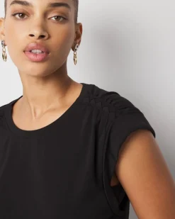Braided Shoulder Tee*White House Black Market Hot