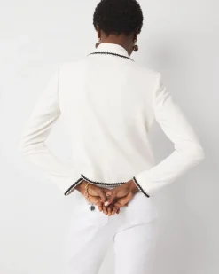 Braided Trim Cropped Jacket*White House Black Market Outlet
