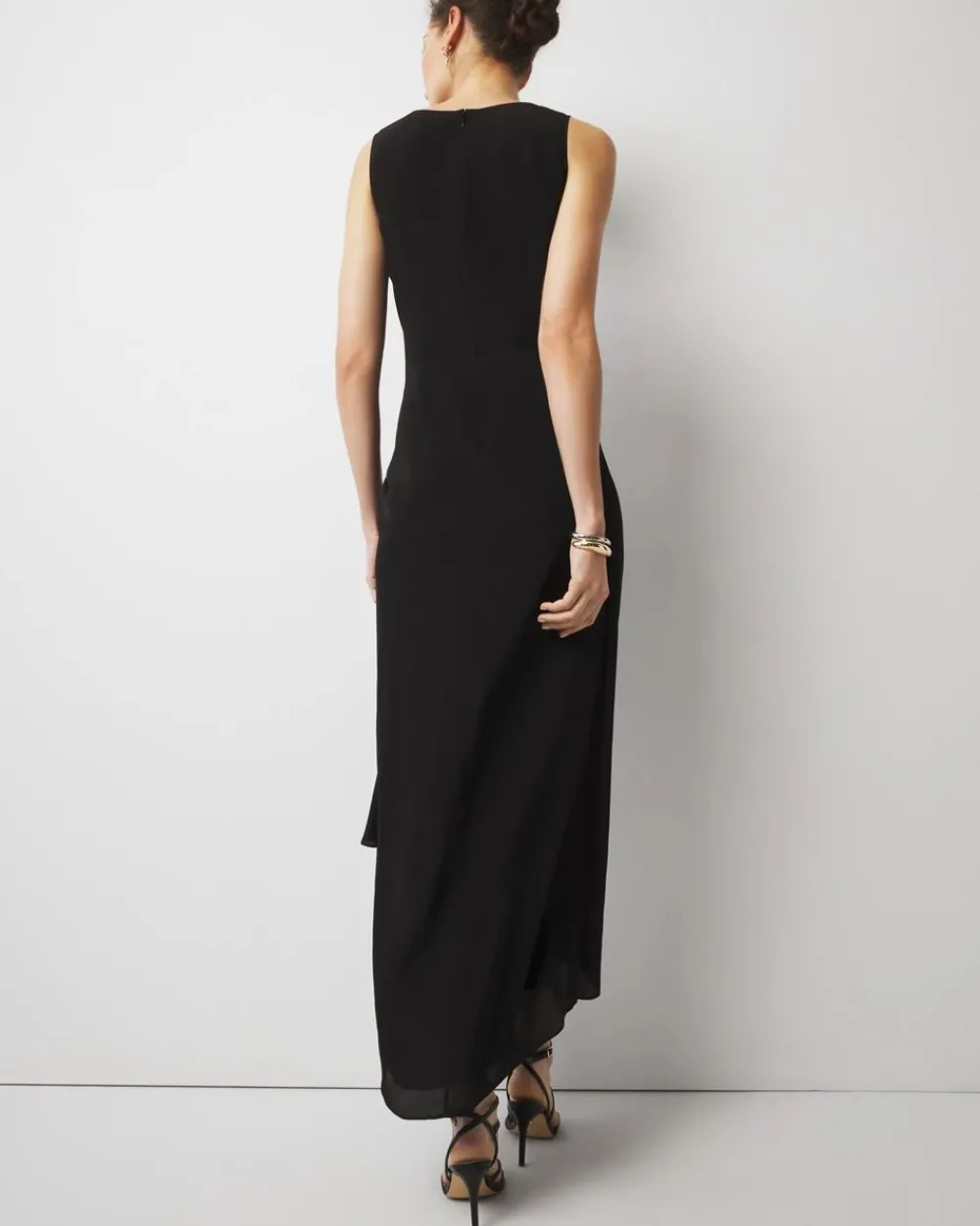 Cowl Neck Ruched Midi Dress*White House Black Market Online