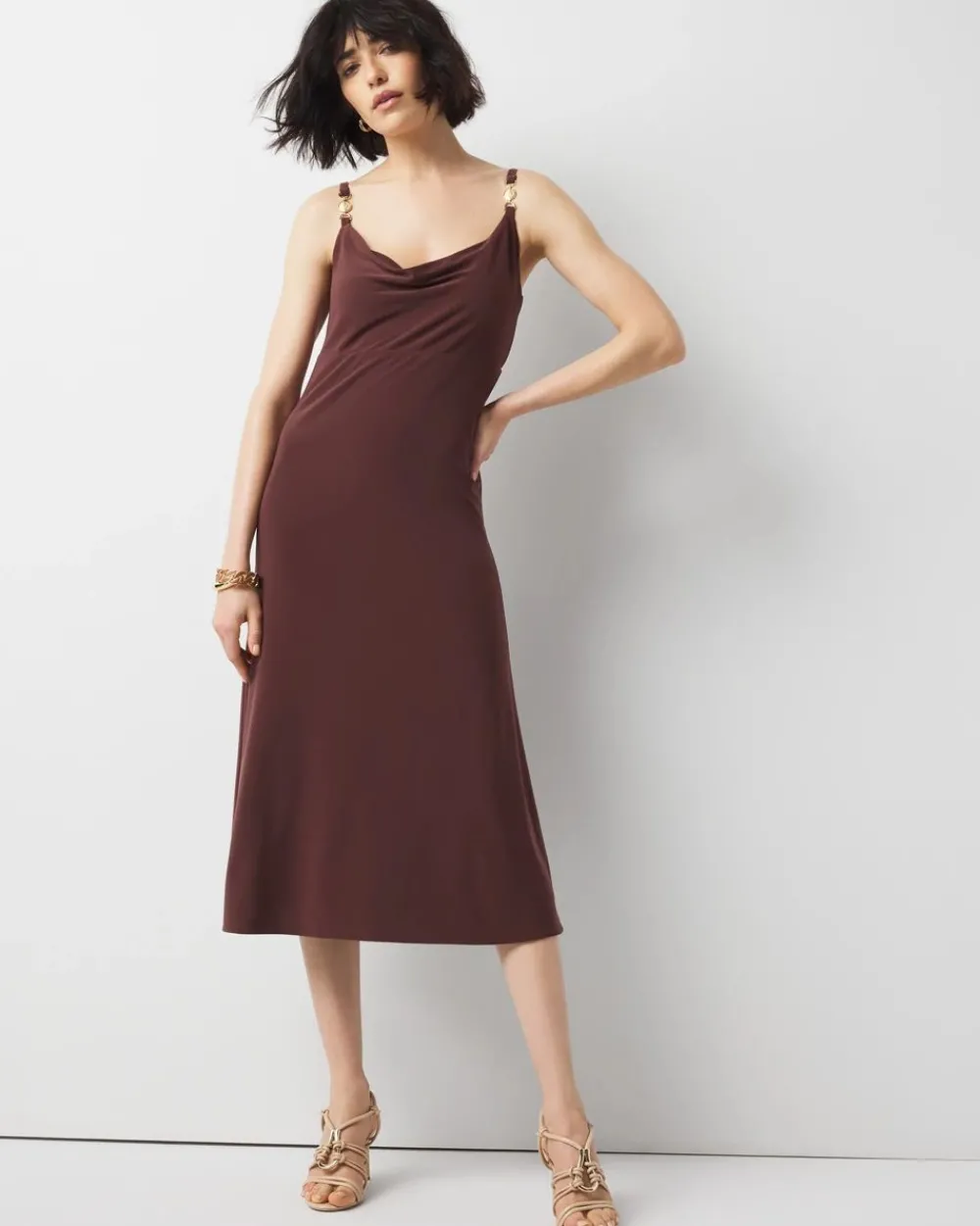 Cowl Neck Slip Dress*White House Black Market Outlet
