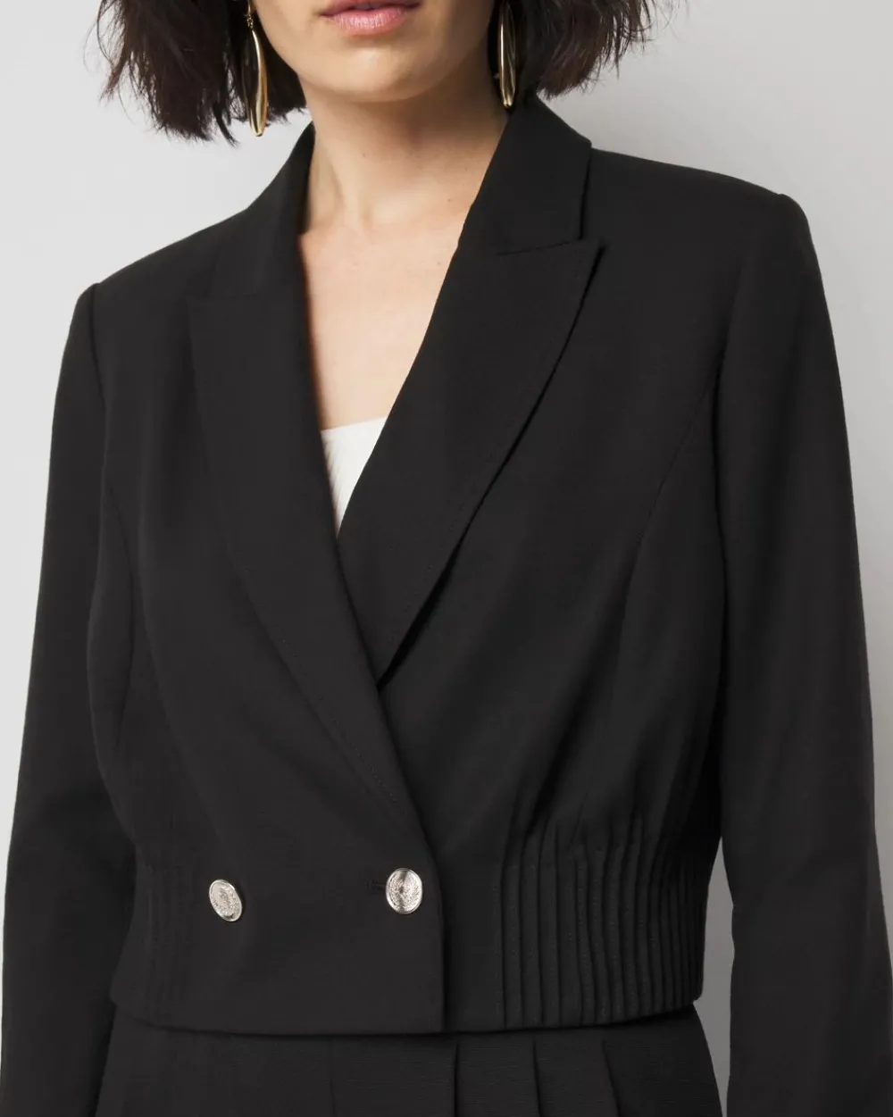 Cropped Double-Breasted Jacket*White House Black Market Fashion