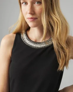 Crystal Embellished Mini Dress*White House Black Market Fashion