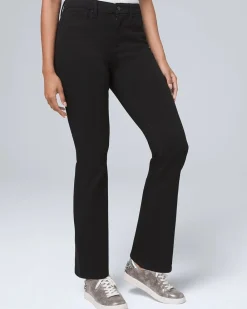 Curvy-Fit High-Rise Skinny Flare Black Jeans*White House Black Market Clearance