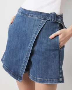 Denim Skort*White House Black Market New