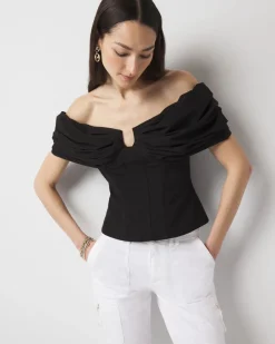 Drama Sleeve Bustier*White House Black Market New