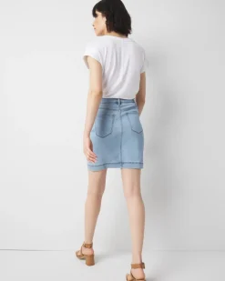 Embellished Denim A-Line Mini Skirt*White House Black Market Fashion