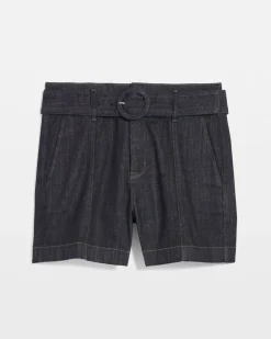 Extra High-Rise Belted Denim Short*White House Black Market Outlet