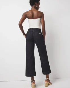 Extra High-Rise Belted Wide Leg Cropped Jean*White House Black Market Fashion