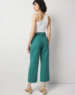 Extra High-Rise Pret Belted Wide Leg Cropped Pant*White House Black Market Sale