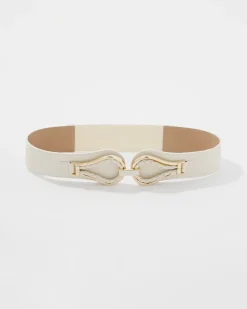 Faux Leather Braided Stretch Waist Belt*White House Black Market Outlet