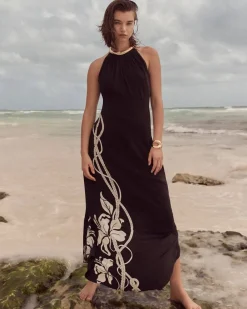 Graphic Floral Maxi Dress*White House Black Market Clearance