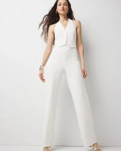 Halter Vest Wide Leg Jumpsuit*White House Black Market Best