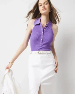 Henley Sweater Tank Top*White House Black Market Fashion