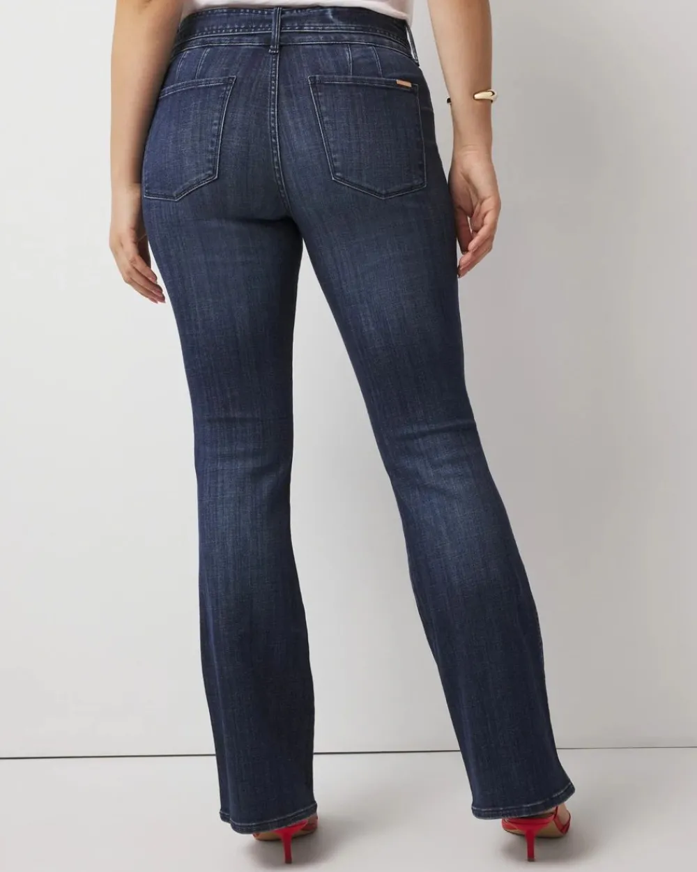 High-Rise Belted Skinny Flare Jeans*White House Black Market Hot