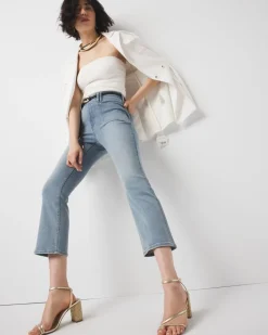 High-Rise Double Pocket Kick Flare Jean*White House Black Market Best