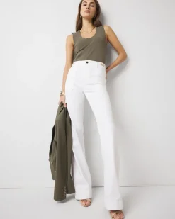 High-Rise Novelty Chain Trouser Jean*White House Black Market Fashion