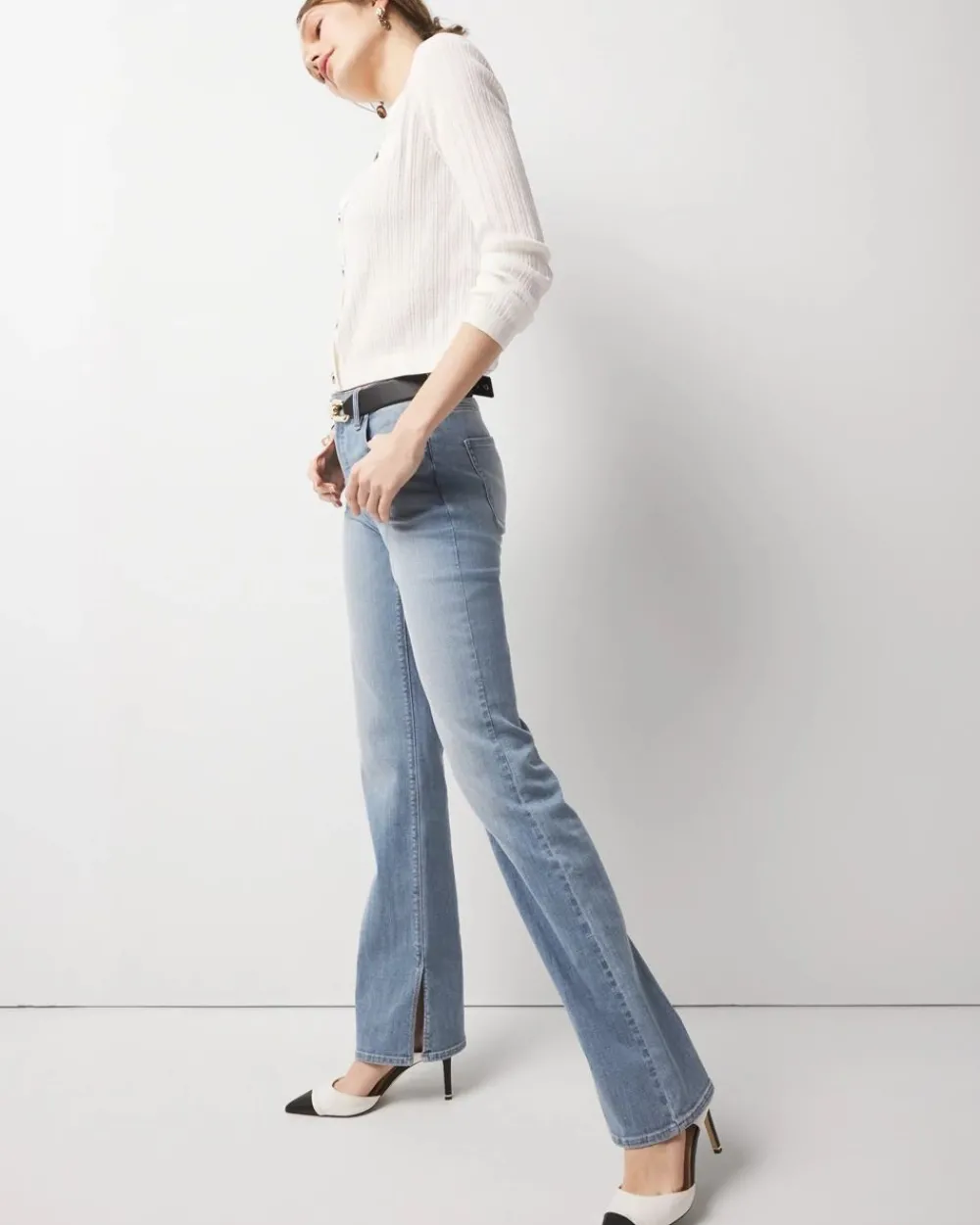 High-Rise Slit Hem Bootcut Jean*White House Black Market Online