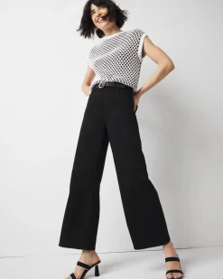 High-Rise Wide Leg Cropped Jean*White House Black Market Best