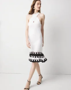 Keyhole Halter Sweater Dress*White House Black Market Clearance