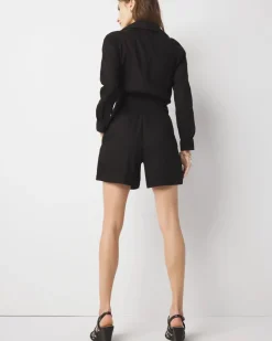 Linen-Blend Romper*White House Black Market Clearance
