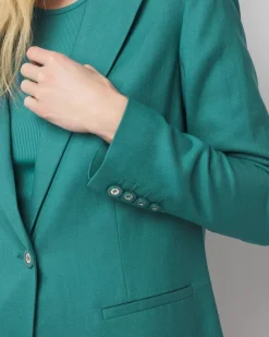 Lyocell-Blend One-Button Blazer*White House Black Market Sale
