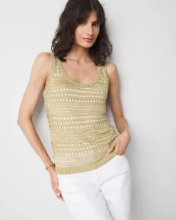 Metallic Scoop Neck Sweater Tank*White House Black Market New