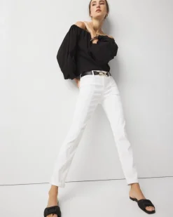 Mid-Rise Double Pocket Girlfriend Jean*White House Black Market Best