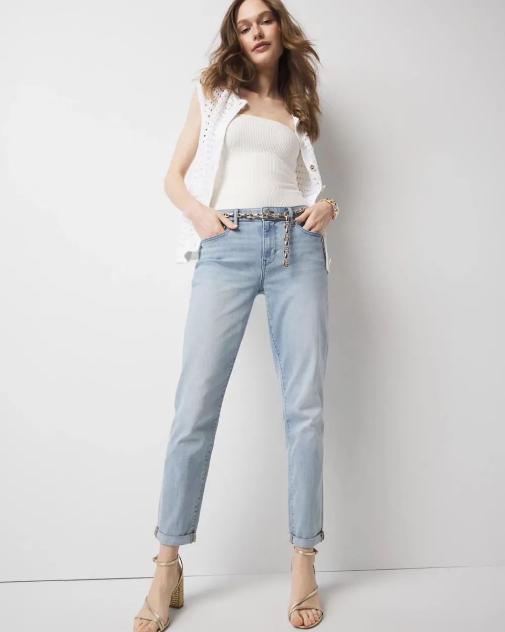 Mid-Rise Girlfriend Jean*White House Black Market Discount