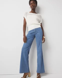 Open Stitch Banded Bottom Sweater*White House Black Market Outlet