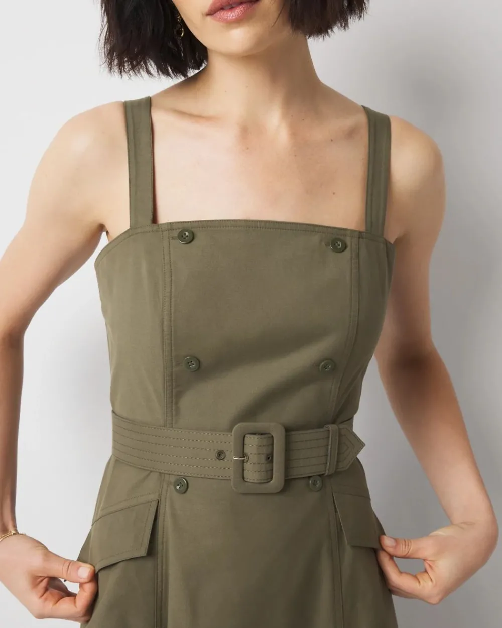 Petite Asymmetric Trench Midi Dress*White House Black Market Online