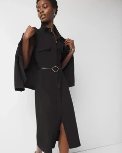 Petite Belted Midi Shirt Dress*White House Black Market Sale
