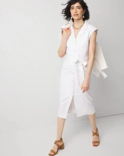 Petite Belted Utility Midi Dress*White House Black Market Outlet