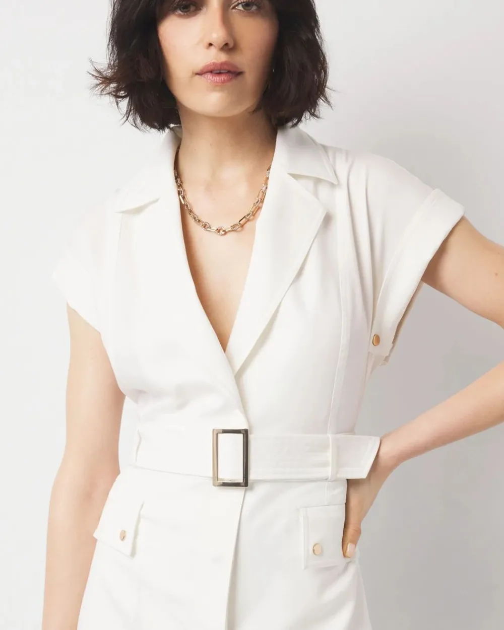Petite Cargo Shirt Dress*White House Black Market Discount