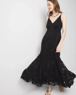 Petite Chiffon Burnout Maxi Dress*White House Black Market Online